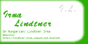 irma lindtner business card